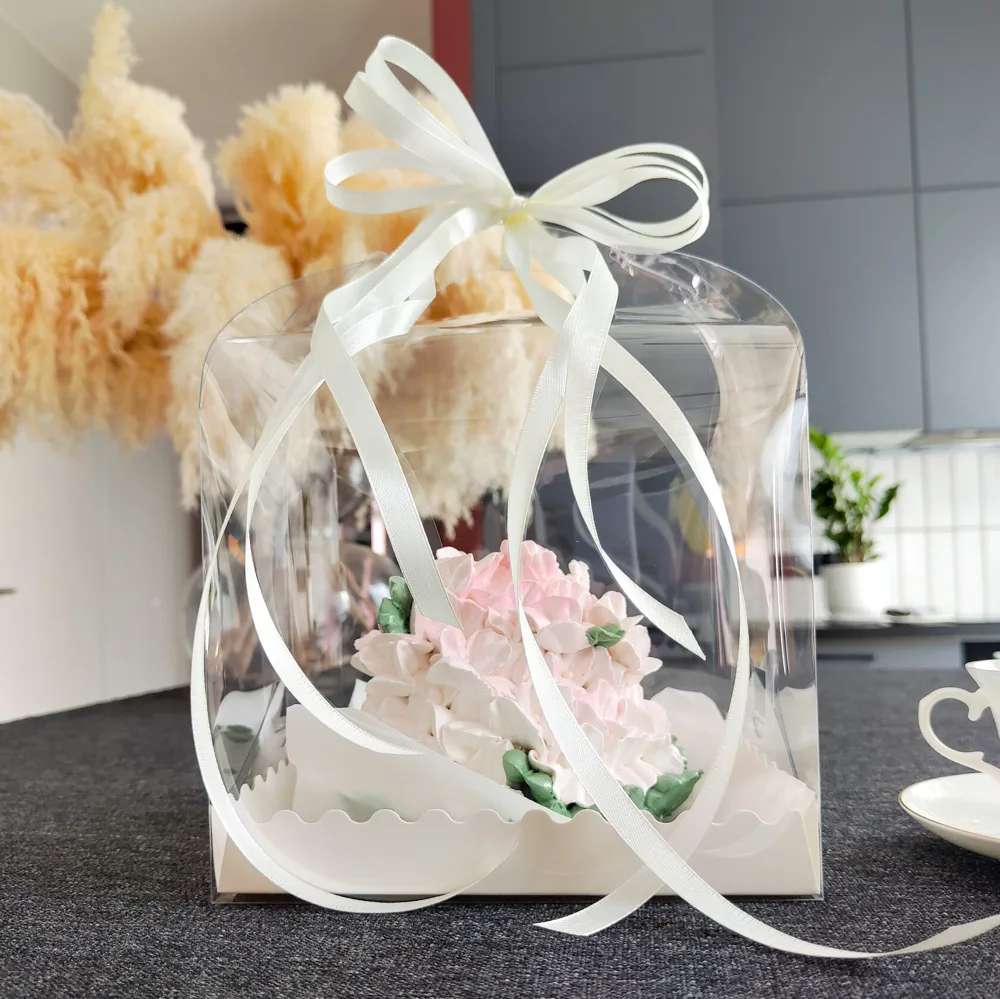 Бенто торт из зефира "Пион"